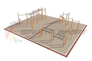 Купить Площадка уличная для воркаут Дворовая 2_76mm в Ноябрьске 