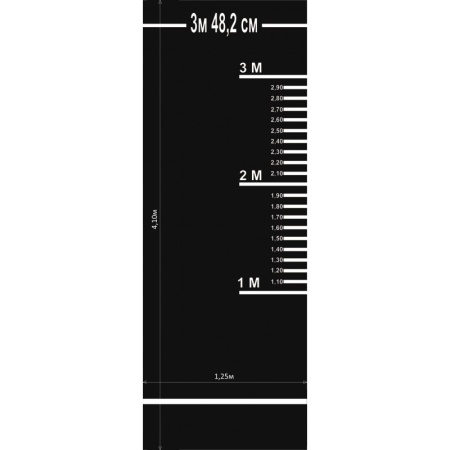 Купить Дорожка (разметка) для прыжков в длину с места для сдачи норматива (цв. черный) в Ноябрьске 