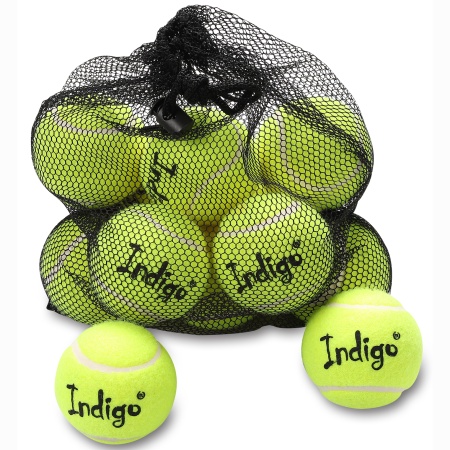 Купить Мяч для большого тенниса Indigo (12 шт в сетке) начальный уровень в Ноябрьске 