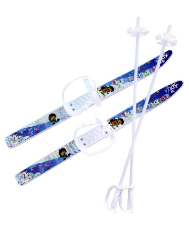 Купить Комплект лыжный детский Лыжики-пыжики с палками в Ноябрьске 